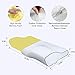 Powsure Memory Foam Pillow - Cervical Sleeping Bed Pillows to Lower Neck Pain, Ergonomic Orthopedic Contour Pillow for Back, Stomach, Side Sleepers with Washable Free Bamboo Fiber Pillowcase