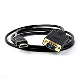 ZasLuke HDMI to VGA Gold Plated Active Video Adapter Cable 1080P HDMI Digital to VGA Analog Converter Cable (6 Feet/ 1.8 Meters)