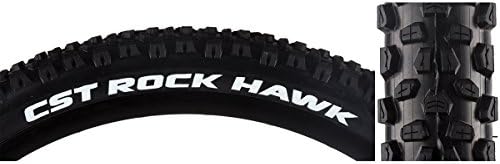 Cst Premium Rock Hawk Clincher Tire, 27.5x2.4, Black, Wire, Sc