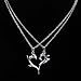 YAZILIND 2pcs Mens Womens Puzzle Stainless Steel Love Pendant Couple Necklace 17