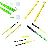 SAMSFX 2Pcs x Plastic Hook Disgorger Set Hook Remover, Fishing Line Tying Tool Hook Tier Loop Tyer & Disgorger, Hair Rig Rigging Bait Needle