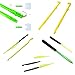 SAMSFX 2Pcs x Plastic Hook Disgorger Set Hook Remover, Fishing Line Tying Tool Hook Tier Loop Tyer & Disgorger, Hair Rig Rigging Bait Needle