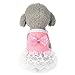 NEARTIME Puppy Clothes, Pet Bow Tutu Dress Summer Doggy Lace Skirt 2021 New (S, Pink)