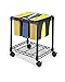 Safco Compact Rolling Cart, Fits Letter and Legal-Size Hanging Folders, Mobile File Storage, Steel, Black