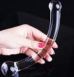 New JIUAI Crystal Glass Dildo Arched Prostate Massager G Spot Stimulator G-spot Stimulation Sex Toy