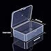 BENECREAT 12 Pack Clear Plastic Bead Storage Box, 3.5x2.4x1.2 Inches Rectangular Mini Clear Plastic Bead Containers Jewelry Organizers with Lid for Small Items and Crafts