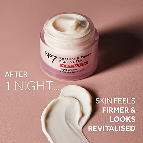 No7 Restore & Renew Multi Action Face & Neck Night Cream Collagen