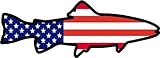 Fishing Decal - AMERICAN FLAG Trout Fishing Vinyl Sticker - Fishing Bumper Sticker - Trout Decal - Perfect Fishing Gift - Made in the USA