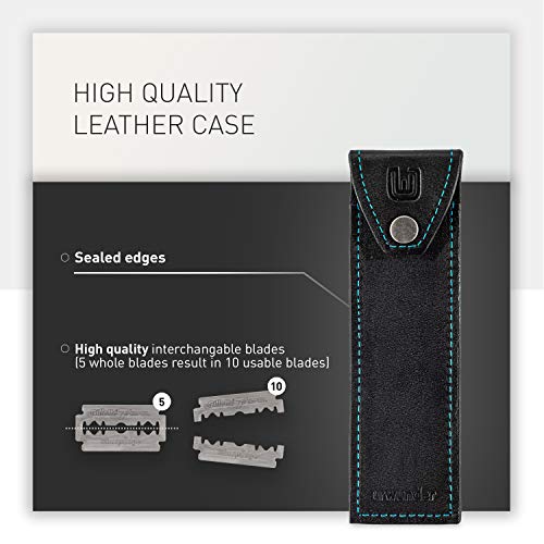 Straight Razor urwunder - Shavio- German Safety Shaver - 4-Pin Blade Holder (Black arm/Black Wood) - Thumbnail 6