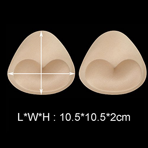 Women Foam Triangle Bra Insert Pads Breast Chest Padding Enhancers for Swimsuits/Bikini - Thumbnail 3