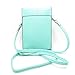 PU Leather 2 Layers Vertical Cellphone Pouch Bag with Shoulder Strap and Magnetic Button for Apple iPhone Samsung Galaxy and Other Smartphone White
