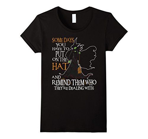 Women's Halloween Witch Shirt - Some day you have to put on the Hat XL Black