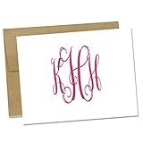 Personalized Large Monogram Notecard Set with Envelopes - Monogrammed Notecards - Notecard Gift Set