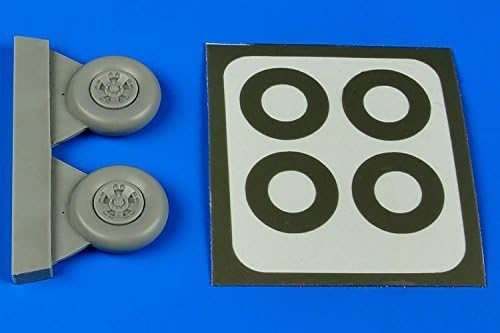 Aires 1:48 Spitfire Mk.V Five Spokes Resin Wheels & Paint Mask #4637