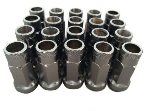 RPC CPR Open Ended 17Hex Steel Wheel Lug Nuts 20Pcs M12X1.5 Chrome Black