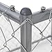 Lucky Dog Heavy Duty Outdoor Galvanized Chain Link Dog Kennel Enclosure with Latching Door, 1.5 Inch Raised Legs, and Adjustable Configuration, Silver