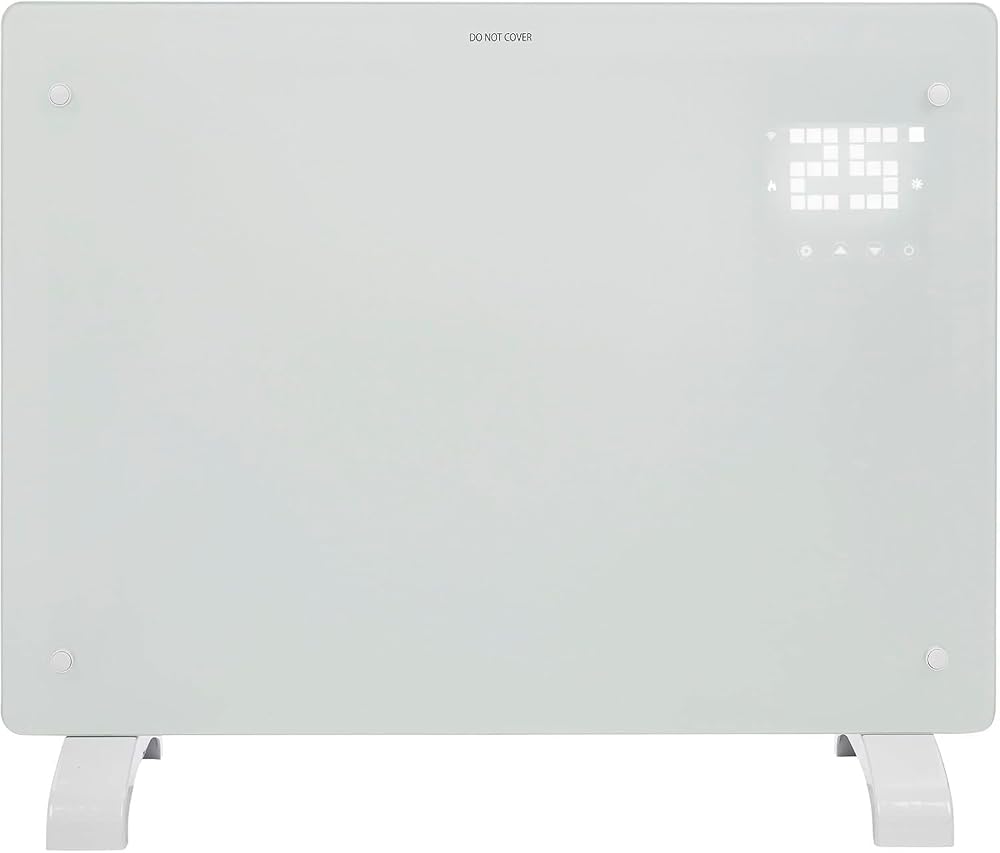 Devola 1000W WiFi Glass Panel Heater Open Window Detection White