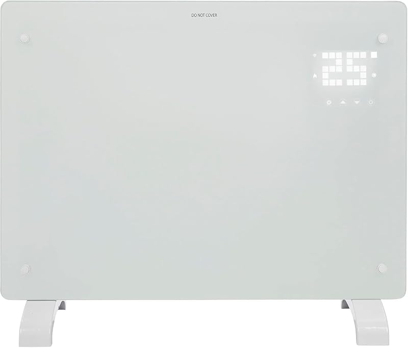 Devola 1000W WiFi Glass Panel Heater Open Window Detection White