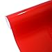12''x10ft Glossy Red Permanent Adhesive-Backed Vinyl for Craft Cutters, Punches and Vinyl Sign Cutters