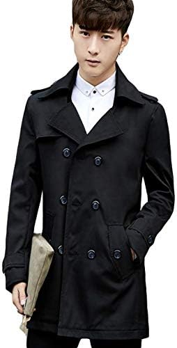 Ptorトレンチコート メンズ スリム ジャケット ミリタリー ビジネス コート カジュアル 紳士 スタイリッシュ アウター 無地 大きいサイズ 春 カーキ コート ジャケット 通販 Amazon