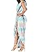 Grace's Secret Women's Sexy Dresses V Neck Sleeveless Tie-Dye Maxi Party Dress,Bluish,Medium