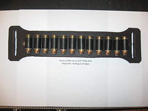 Ammo Holder Slide on Belt Leather Cartridge Holder for Belts 1-1/2