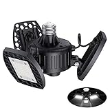 Aogled Luce per Garage 60W,Luci LED per garage E26/E27 deformabile,6000LM 6000K 