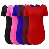 SlickBlue Womens Side-Split Cropped Top Cotton Beach Casual Mini Dress T-Shirt