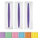 Wilton 417-1154 Icing Smoother Comb Set-3 Piece, White/Purple