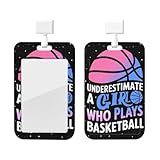 Basketball Girl Motivational Badge Holder with