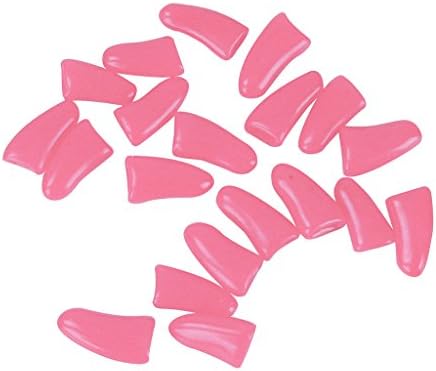 colorofthewind Soft Claws Nail Caps Cover for Kittens Cats Dog 20 Pcs with Glue ,S,Pink