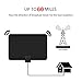 60 Miles Range Digital HD TV Antenna, Indoor HDTV High Defination Freeview TV Reception TV Antenna with Built-in Amplifier Signal Booster, 13 Feet Coax Cable Black