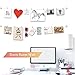 Hanging Photo Display Room Wall Decor - Sculptural Picture Frames Collage - 5 Strings with 30 Clips - 3M Self Adhesive Hooks - No Holes Drilling - 35 x 35 inch