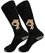 Balanced Co. Circle Game Meme Dress Socks Funny Socks Crazy Socks Casual Cotton Crew Socks (Big Hand Black/Gray)