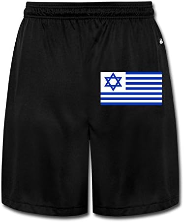 Flag Of The Us State Of Israel Men's Geek Performance Short Pants Colornam