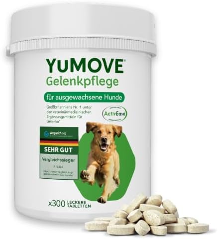 TESTSIEGER Gelenktabletten Hund 2–7 Jahre – 300 Tabletten ActivEase
