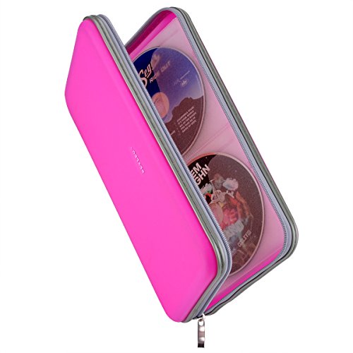 Wismart 72 Capacity Heavy Duty CD DVD Blu-ray Media Case Storage Holder Organizer Wallet (Peach) - Thumbnail 6