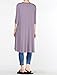 Mordenmiss Women's New Half Sleeve High Low Loose Tunic Tops Light Purple-XXL