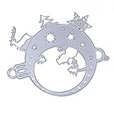 Whitelotous Different Patterns Metalic Christmas Cutting Dies Stencil DIY Scrapbooking Album Paper Card (Type F)