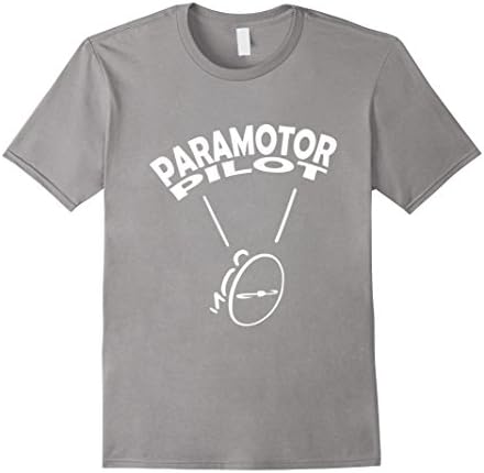 Mens Paramotor Pilot T-Shirt Cool Flying PPG shirt Large Slate