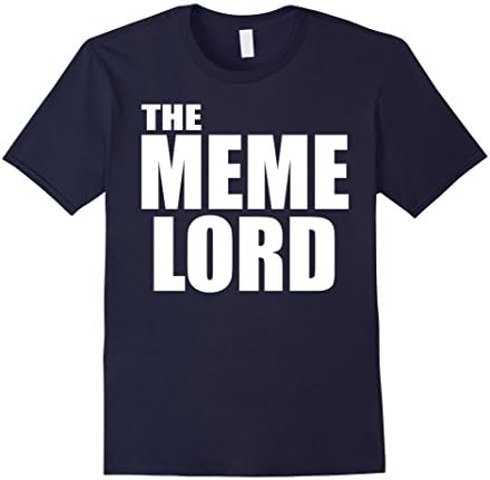 Men's The Meme Lord T-Shirt Funny Meme Large Navy