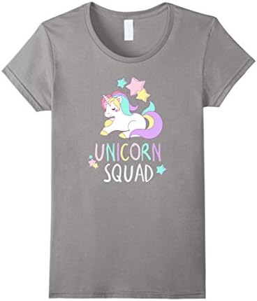 Women's Unicorn Shirt - Unicorn Squad TShirt for Unicorn Lovers XL Slate