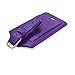 ACdream Luggage Tags 2 Pack, Leather Suitcase Tags Identifiers, Cute Cruise ID Labels with Privacy Cover fits on Backpack, Travel Bag, for Women, Men, Adults, Kids, Dark Purple