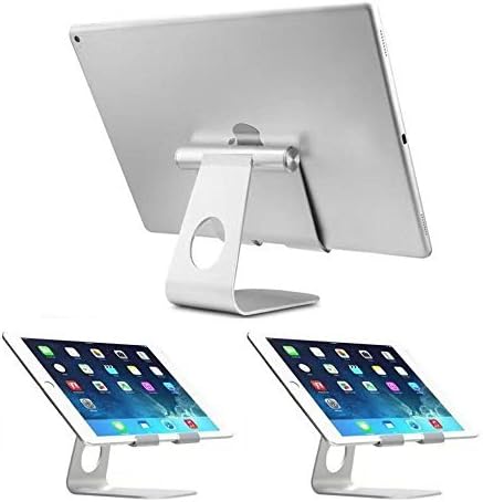 Kindle Tablet Stands and Holders,iPad Pro 10.5 12.9 iPad Air 2 3 4 iPad mini Samsung Tablet Stand,Fits All Smart Phones,E-readers and Tablets(4-13 inch) (Silver)