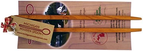 Cherry Wood Toaster Tongs Hand Made Gift by Michigan Wooden Spoon