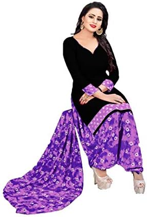 Flowral Women's Printed Un-Stitch French Crepe Dress Material (Dress Material For Women Below 500_Free Size)