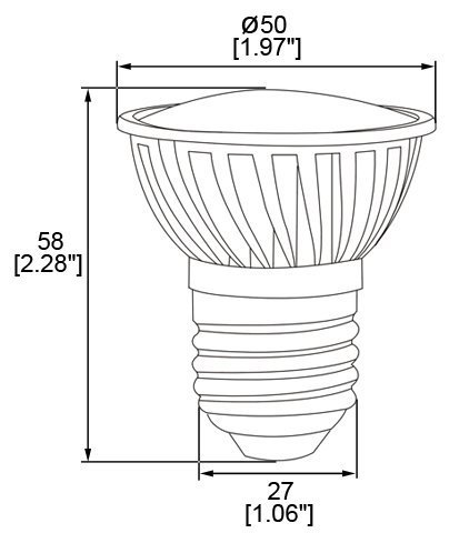 HERO-LED P16-DIM-24T-SN-DW Dimmable PAR16 E26/E27 Short Neck 120V LED Halogen Replacement Bulb, 120 Degree Wide Beam Floodlight, 4.8W, 50W Equivalent, Daylight White 5000K, 5-Pack