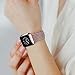 Wearlizer Rose Gold Compatible with Apple Watch Band 38mm 40mm 41mm for iWatch Womens Mesh Loop Stainless Steel Replacement Dress Chain Metal Strap Beauty Wristband Series SE 7 6 5 4 3 2 1