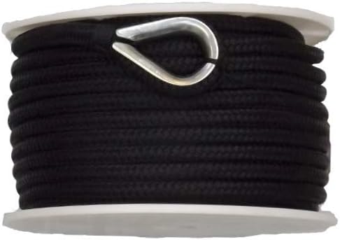 Us Ropes ナイロンダブル編みアンカーライン 1 2インチ X 0フィート ブラック Us Ropes ナイロンダブル編みアンカーライン 1 2インチ X 0フィート ブラック