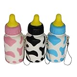 Miraclekoo Soft Slow Rise Squishy Feeding Bottle Phone Charms,3 Pcs,Random Color